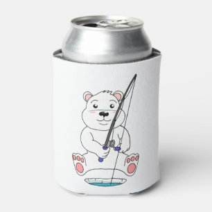 Porta-lata Urso Polar de Pesca