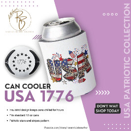 Porta-lata USA 1776 Can Cooler