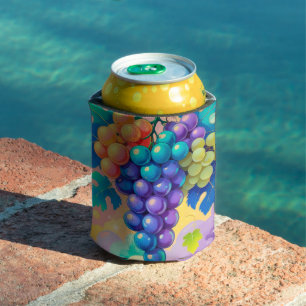 Porta-lata Uvas coloridas para o Verão