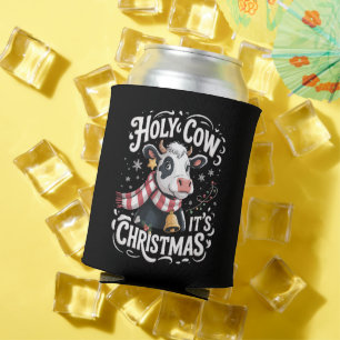 Porta-lata Vaca Sagrada É Natal Amante de Vaca Engraçada Anim