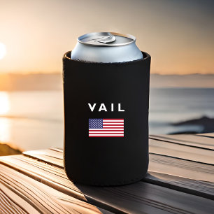 Porta-lata Vail USA - American Flag Dark Color