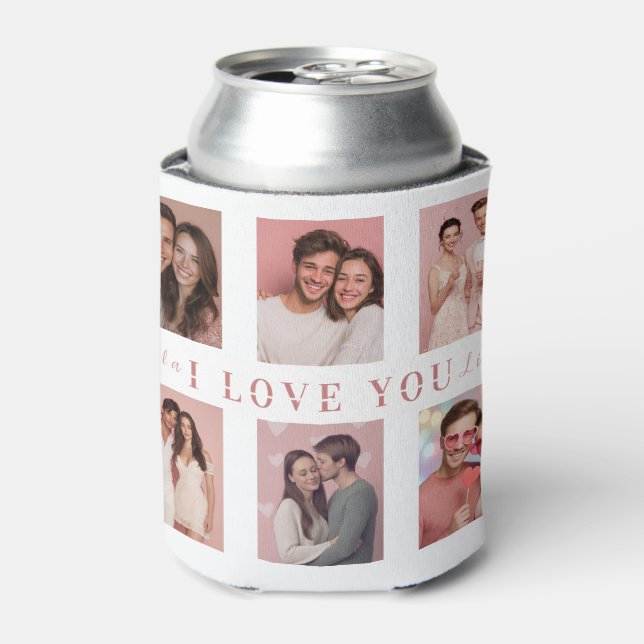 Porta-lata Valentine's Day Can Cooler | Custom Couple Photos (Can Front)