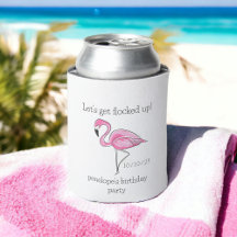 Vamos Ficar Cheios de Flamingos Rosa Personalizado