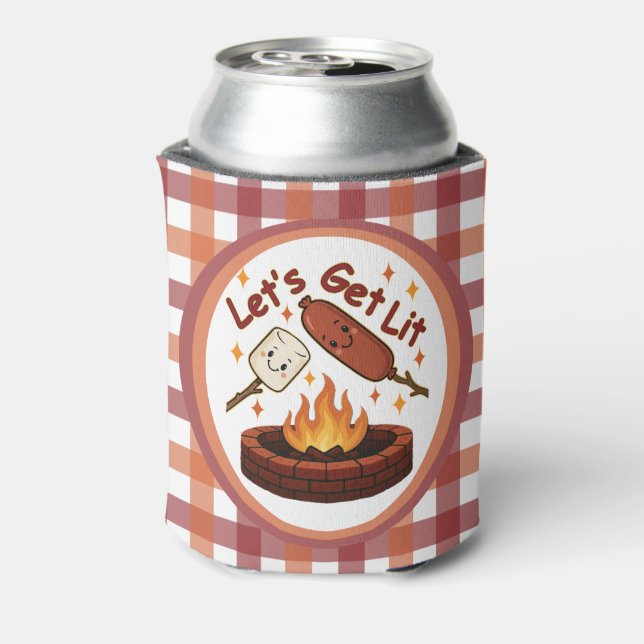 Porta-lata Vamos Ficar Lit Firepit – Marshmallow Fofo & Cacho (Can Back)