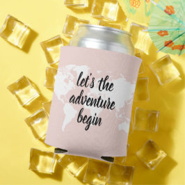 Porta-lata Vamos Rosa Positivo A Aventura Começa O Mapa Mundi