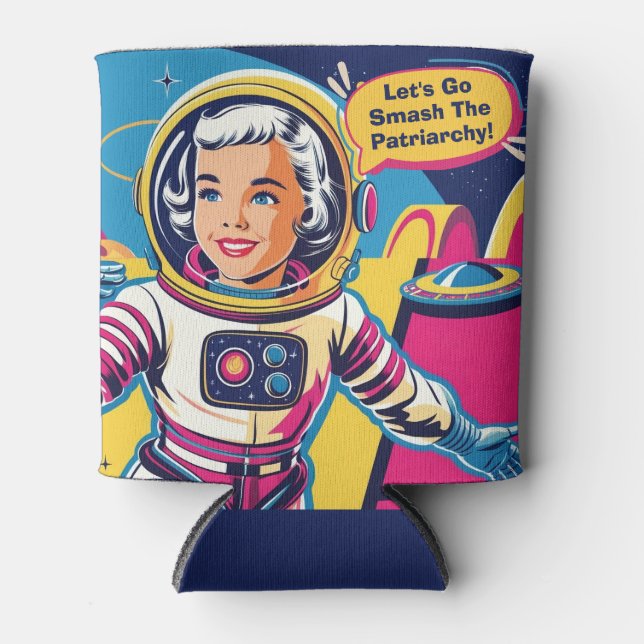 Porta-lata Vamos Vai Esmagar O Patriarcado Feminista (Frente)