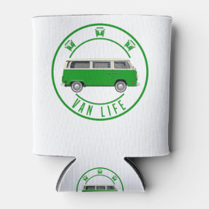 Porta-lata Van Life Vintage Retro Camper Bus verde