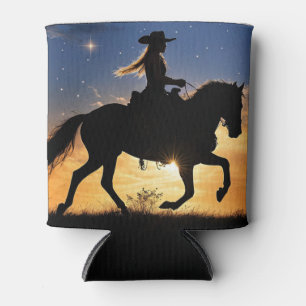 Porta-lata Vaqueira Country Western e Cavalo