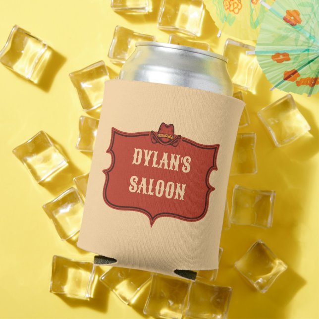 Porta-lata Vaqueiro Ocidental Monograma Nome Russo Salão (Verão in situ)