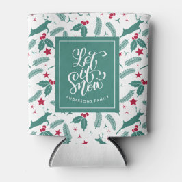 Porta-lata Veado de Natal e Tipografia... deixe nevar