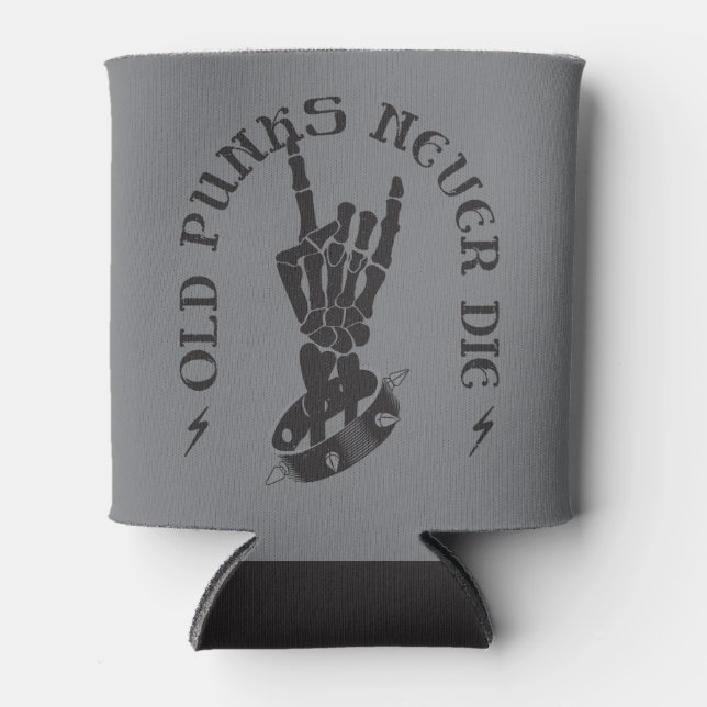 Porta-lata Velhos Punhos Nunca Morrem Rocha Esqueletófica Em  (Frente)