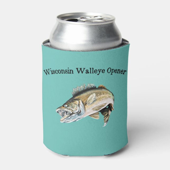Porta-lata Vendedor de Pesca de Wisconsin Walleye (Can Front)