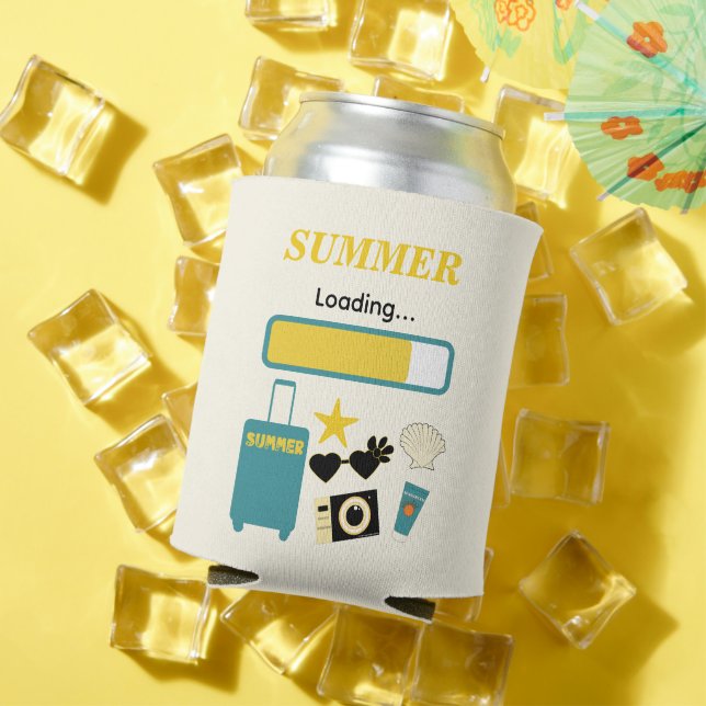 Porta-lata Verão Carregando Amarelo (Verão in situ)