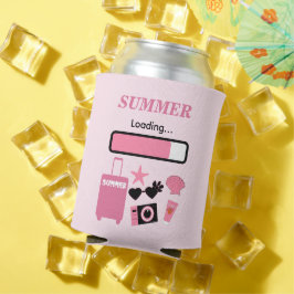 Porta-lata Verão Carregando Rosa