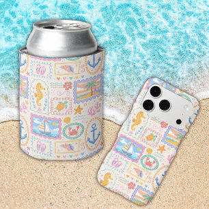 Porta-lata Verão Padrão de Praia Fofo Praia