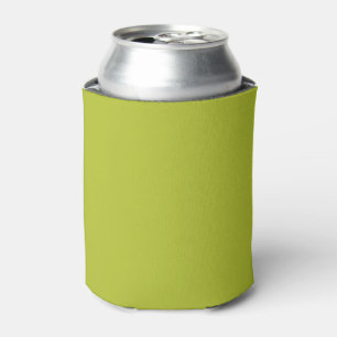 Porta-lata Verde de limão liso de cor sólida
