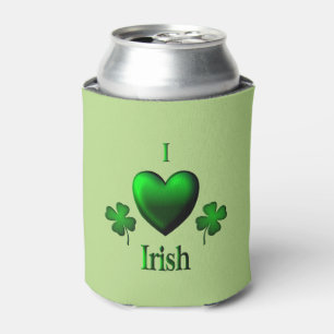 Porta-lata Verde mim irlandês do coração