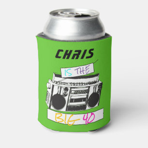 Porta-lata Verificador Retro aniversário de 40 anos Vintage 1