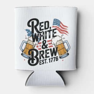 Porta-lata Vermelho Branco & Cerveja Est 1776 4 De Julho 250º