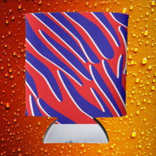 Porta-lata Vermelho, Branco e Ousado   Resfriador de bebidas 