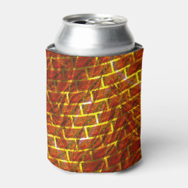 Porta-lata Vermelho manchado, arranhado, grelha de ouro ou ef