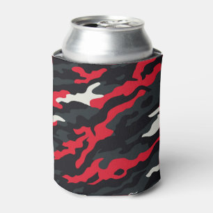 Porta-lata Vermelho Preto Cinza Branco Camuflagem Camo Padrão