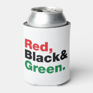 Porta-lata Vermelho, preto & verde