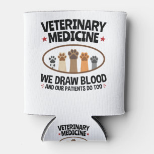 Porta-lata Vet Tech Veterinarian Funny Desenhar Sangue Cote