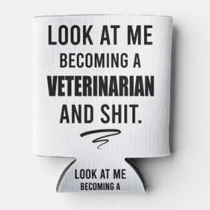Porta-lata Veterinário Camisa Engraçada De Graduação De Vet E