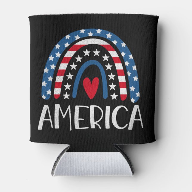 Porta-lata Vetor 4º dia da independência americana de julho ( (Frente)