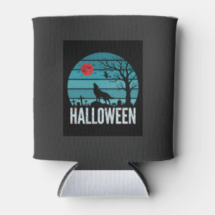 Porta-lata Vetor da Lua do Cemitério do Lobo de Halloween