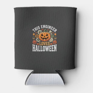Porta-lata Vetor de Abóbora de Engenheiro de Halloween