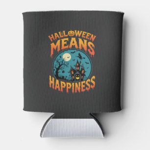 Porta-lata Vetor de Casa Assombrada Feliz Halloween