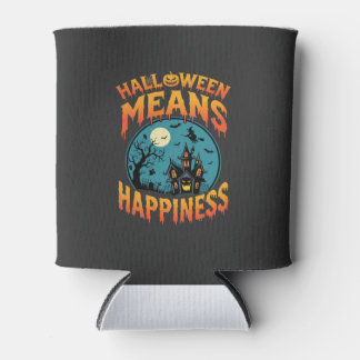 Porta-lata Vetor de Casa Assombrada Feliz Halloween