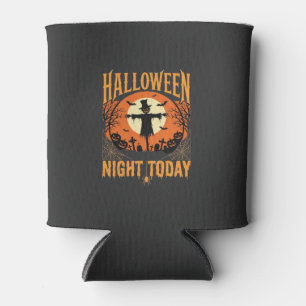 Porta-lata Vetor Vintage Cemitério Espantalho Noite de Hallow