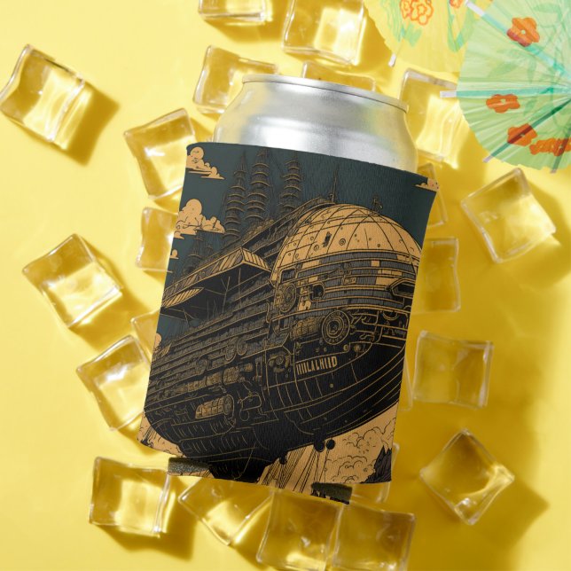 Porta-lata Viagem Através do Tempo: Navio Steampunk (Verão in situ)