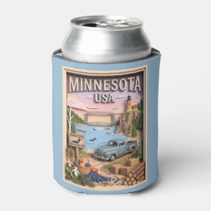 Porta-lata Viagem de Carro Minnesota North Shore Lake 3D Text