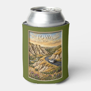 Porta-lata Viagem de Carro Vintage pelas Colinas de Loess em 