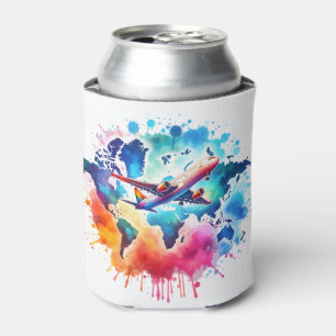 Porta-lata Viagem de Vamos de aquarelas do mundo