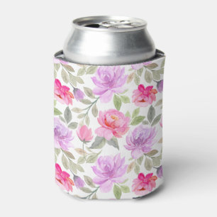 Porta-lata Vibração Fresca de Primavera: Design Floral Rosa e