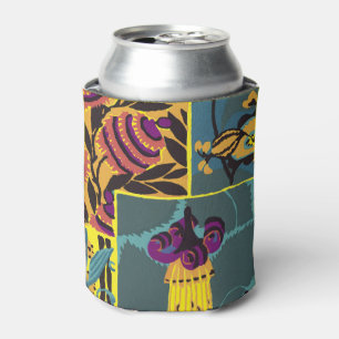 Porta-lata Vibrante Estilo Maximalista com Estampa Floral Rox