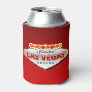 Porta-lata Viciado sinal engraçado de Las Vegas, Nevada