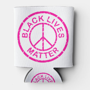 Porta-lata vida negra é sinal de paz rosa