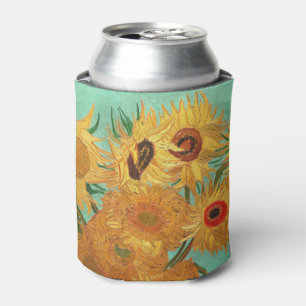 Porta-lata Vincent van Gogh doze girassóis em um vaso