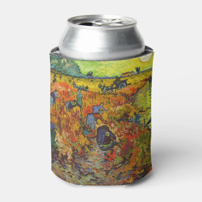Porta-lata Vincent van Gogh - O Vineyard Vermelho (Can Front)