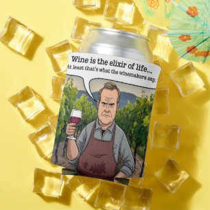 Porta-lata Vineyard, Vinho é o Elixir da Vida