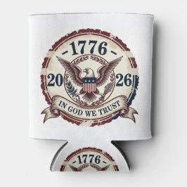 Porta-lata Vintage 1776 Eagle Badge Patriotic