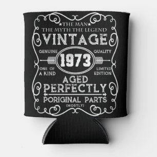 Porta-lata Vintage 1973 Man Myth Legend 48th Birthday