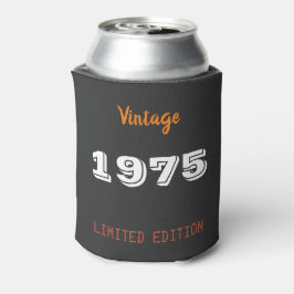 Porta-lata Vintage 1975 Limited Edition 50th Birthday Retro
