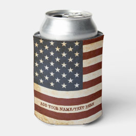 Porta-lata Vintage American Flag Personalizado Can Cooler